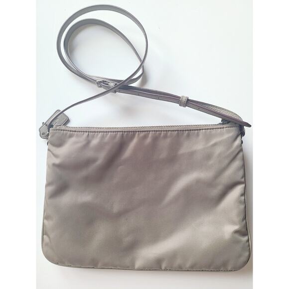 Coach Nylon Crossbody Bag Purse Zip Soft F57899  Brown/Tan Lock Zip MSRP 250 - Picture 5 of 16